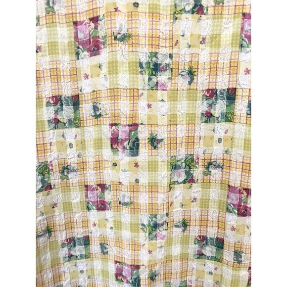 Vintage Tissus Monde Paris Dress Floral Mid Century Modern Buttons Lined M 1960s - Picture 11 of 12